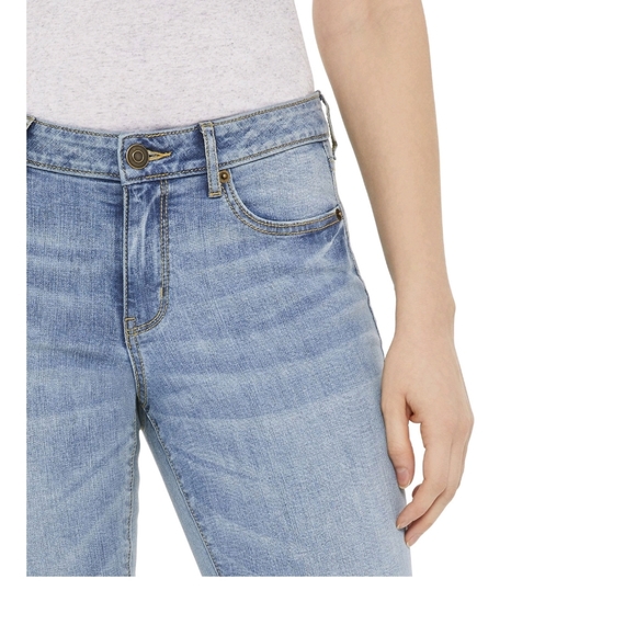 NWT Mid Rise Skinny Jeans Stretch Raw Hem 8 - Picture 6 of 7